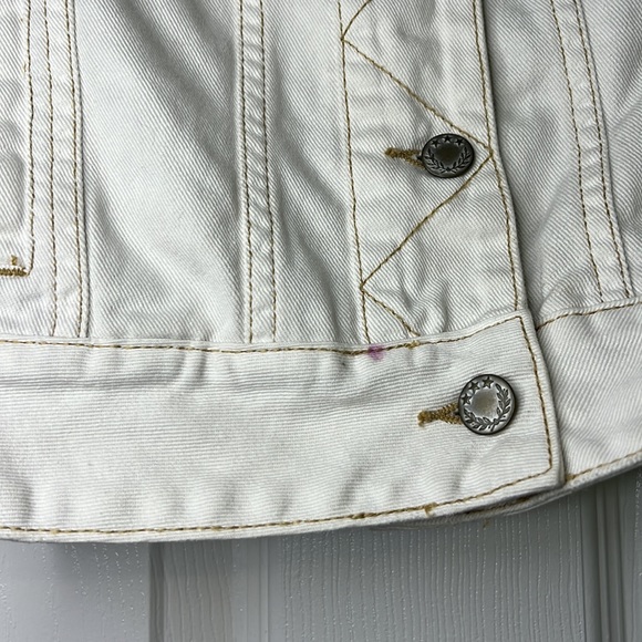 Free People Off-White Denim Jacket, XS - Picture 5 of 10